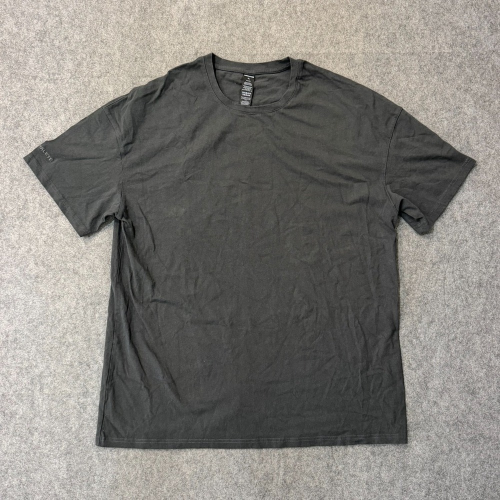 Alphalete Charcoal Dark Grey Short Sleeve Crew Neck Workout Tee Men's Size XL